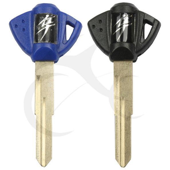 Black blue blank key uncut blade for suzuki gsx1300r hayabusa 99-2007 2008-2012
