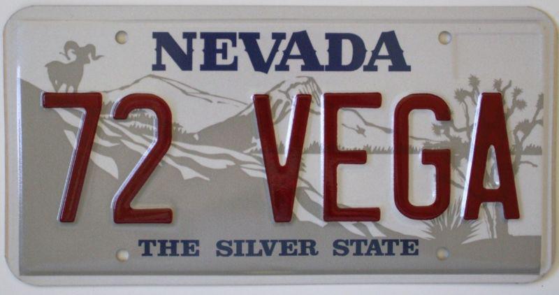 72 vega metal novelty license plate for your 1972 chevy