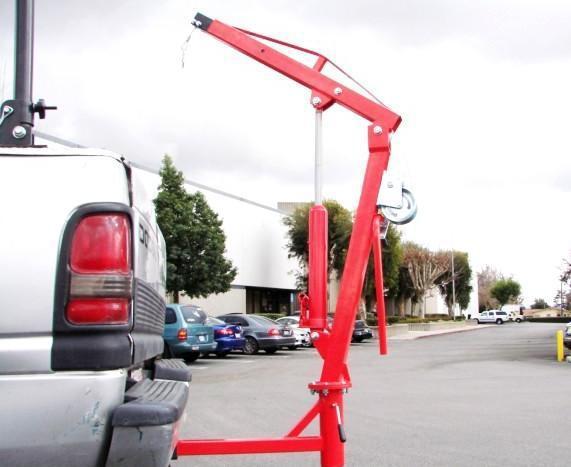 500 lb pick up truck hydraulic pwc dock jib engine hoist crane hitch mount lift