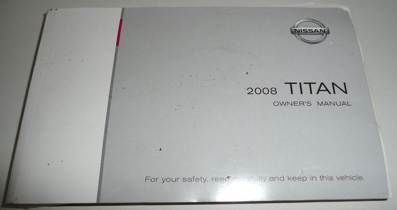 2008 08 nissan titan factory owners manual only … free ship