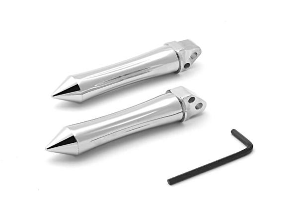 Rear spike chrome foot pegs motorcycle footrests for suzuki gsx-r 600 1992-1993