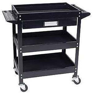 Wilmar w54006 service cart with tool holder bins and drawer