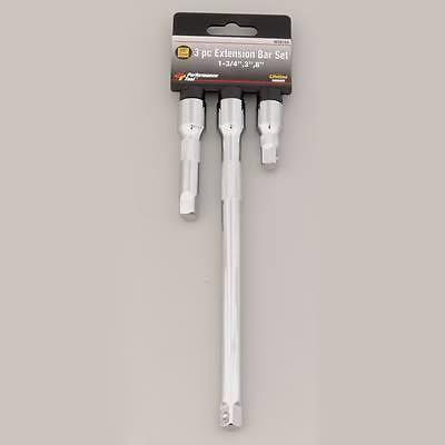 Performance drive extension set 3/8"drive includes 3" 5" 10" extensions set of 3