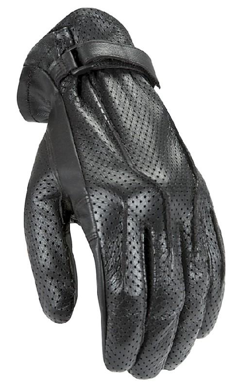 Power trip ladies ladies womens jet black motorcycle glove small s