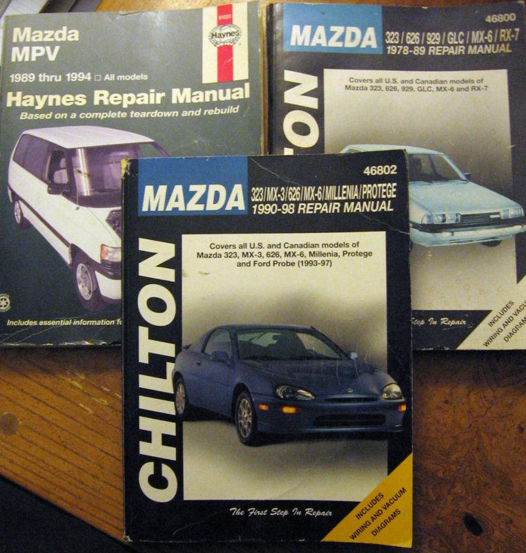 Mazda repair manuals lot of 3