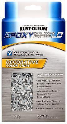 Rust-oleum decorative color chips epoxy shield vinyl glacier gray 1 lb. ea
