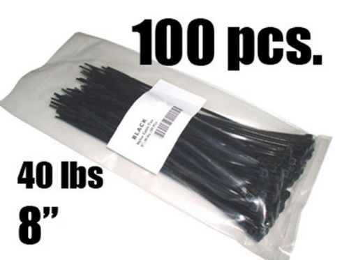 8&#034; black nylon plastic zip ties