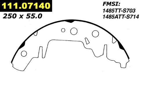 Centric 112.07140 brake pad or shoe, rear-severe duty brake shoe