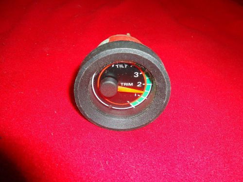 2" power trim gauge black face &amp; bezel 174747  / marine / boat
