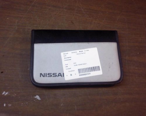 Nissan altima owners manual  2004
