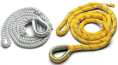 New england ropes 629k02400020 3-strand moor pendant 3/4x20