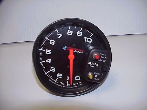 Gm performance 10,000 rpm memory tachometer for standard ignition msd autometer