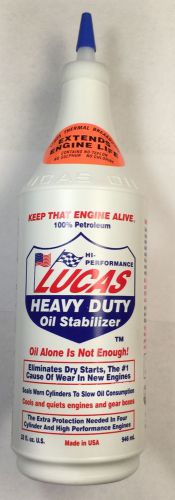 Lucas oil 10001-1 motor oil additive heavy-duty stabilizer one qt. each