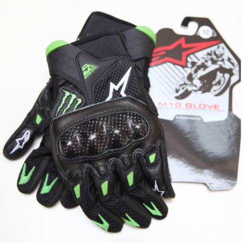 Black gle-037 riding racing motorcycle gloves size medium