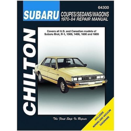 Subaru coupes/sedans/wagons 1970-84 chilton repair / service manual 64300