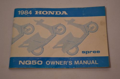 Original owners manual 1984 honda spree nq50