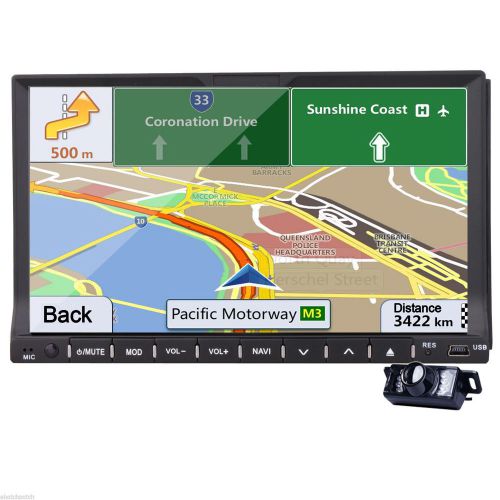 7inch gps navigation 2 din car stereo radio dvd player bluetooth ipod mp3+camera