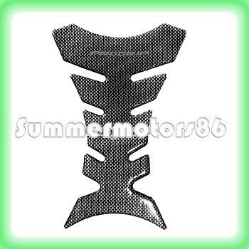 Carbon look motorbike fuel tank protector pad sticker #