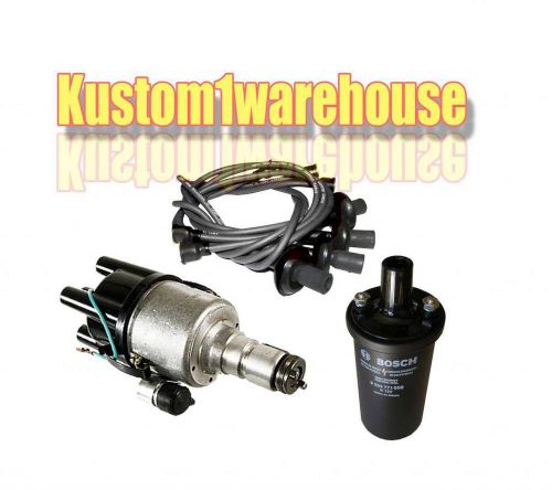 009 distributor, black silicone spark plug wires &amp;12 volt coil for vw volkswagen