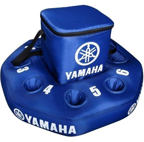 New yamaha® inflatable floating cooler &amp; 6-station drink holder ~ $o us shipping