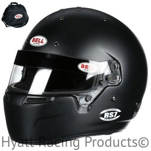 Bell rs7 auto racing helmet sa2015 &amp; fia - 7 3/8 (59) / matte black (free bag)