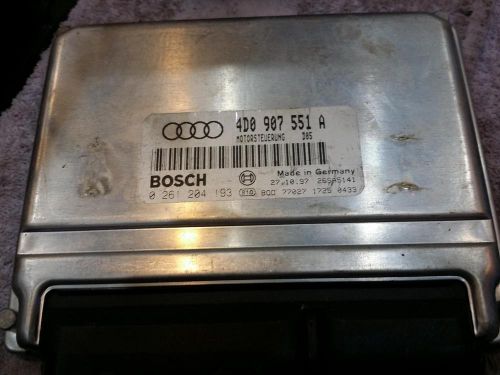 Audi audi a4 engine brain box ignition control; 2.8l, (thru vin 007799) 98