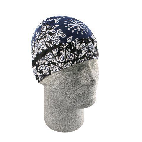 Zan headgear flydanna, two-tone paisley blue z611