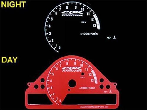 Honda cbr 1000rr red face glow gauge 1000 rr 2004 2005 04 05 custom plasma