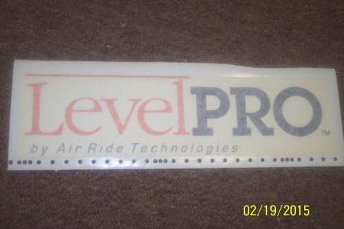 12&#034; level pro by air ride decal, orange &amp; black lettering
