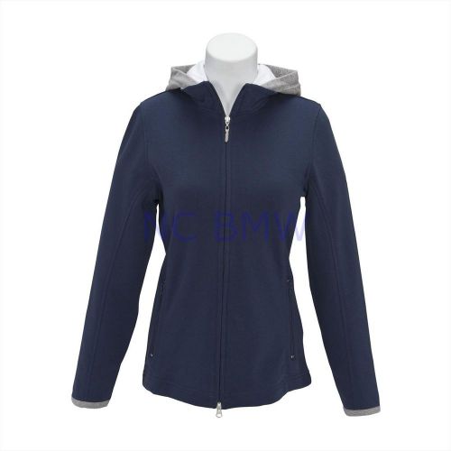 Bmw genuine logo oem factory ladies&#039; womens hooded sweat jacket / l large