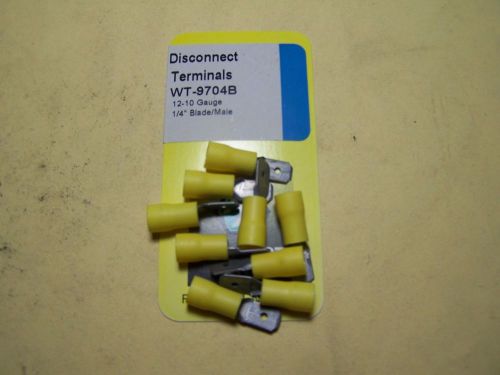Electrical terminal - quick disconnect terminals - 12-10, 1/4&#034; blade, male