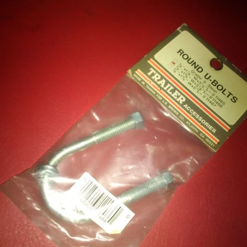 Round u-bolt w/nuts 1/8" x 1-5/8" w x 3-18"l grade 5 steel trailer accessories