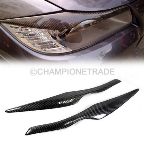 Carbon fiber eyebrow front headlight eyelid for 05-11 bmw e90 3series 335i ct