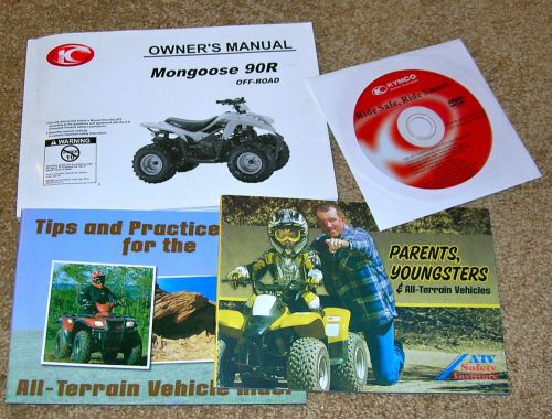 Factory kymco mongoose 90r off-road atv owner's manual dated 2011 new!
