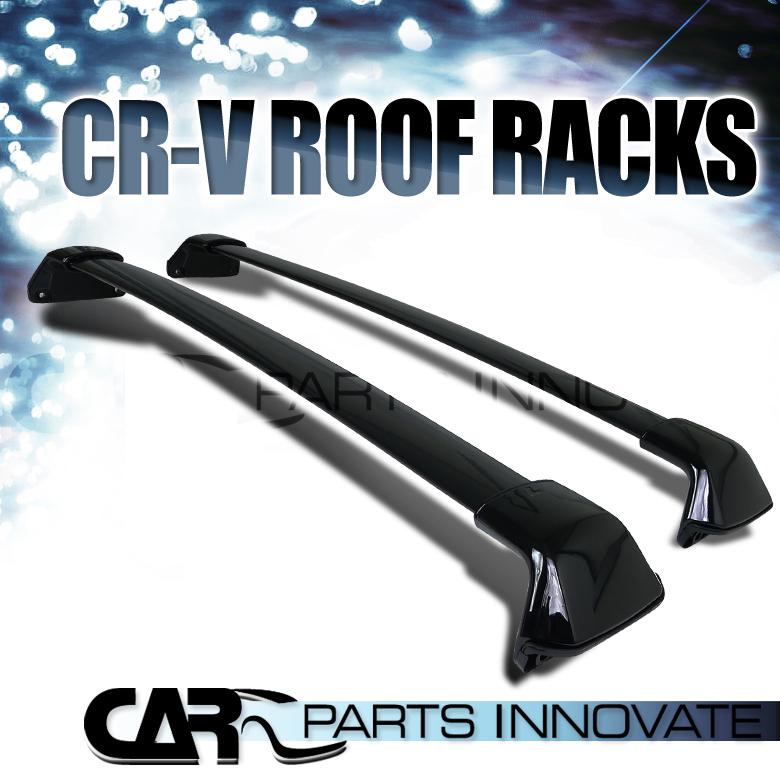 2012-2013 honda crv black roof top cross bars crossbars rack pair