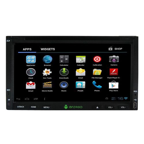 7" in dash double 2 din android 4.4 os car stereo dvd player gps navigation bt