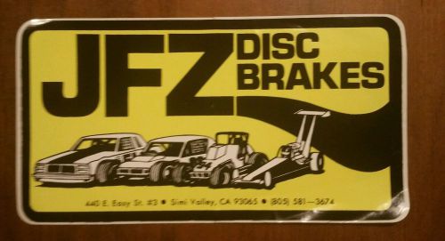 Jfz disc brakes 7.5" decal sticker~original vintage~circle track dirt racing