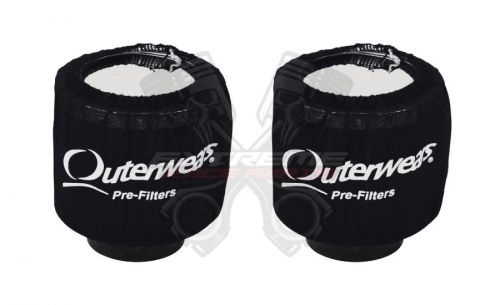 Outerwears breather pre-filter shielded no top 3&#034; black air cleaner 2 pack