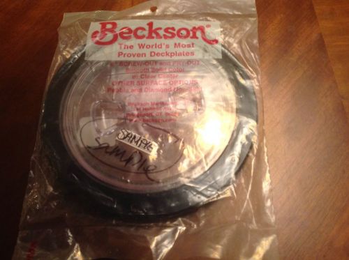 New beckson 6" deckplate screw-out pry-out dp60-b-c black / clear nip