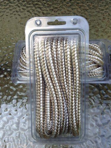 Dock lines 1/2" x 15' qty-4 double braid nylon gold & white yacht braid