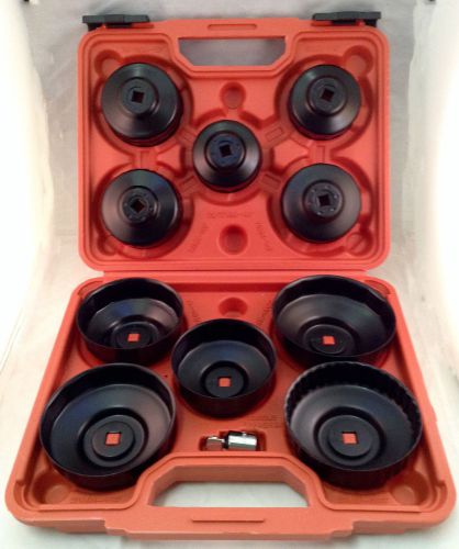 New 11pc oil filter cap type wrench socket set remover installer