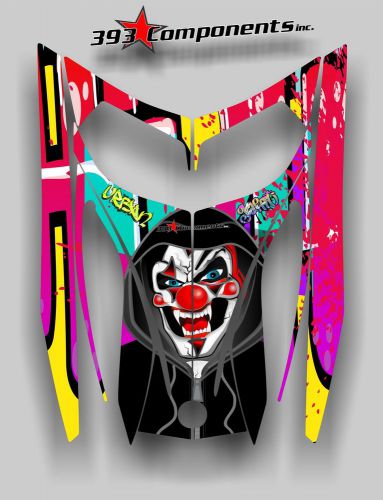 Ski-doo rev mxz snowmobile sled wrap graphic hood decal kit 03-07 joker graffiti