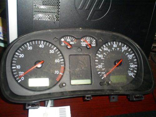 Volkswagen jetta speedometer cluster; (cluster), 2.0l, mph, at 00