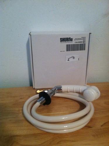 Shurflo universal small sprayer w/elbow hand held pull out spray white 