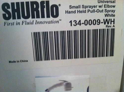 Shurflo Universal Small Sprayer W/elbow Hand Held Pull Out Spray White , US $48.00, image 4