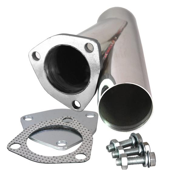 Qtp 10250 2.5" 2-1/2" stainless steel exhaust cutout y-pipe with cap