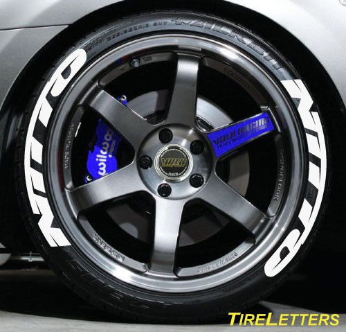 Tire letters  nitto  1.25"  -  raised white rubber lettering - sale! sale!