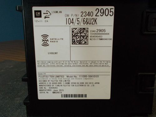 Xm radio signal receiver gm p/n 2340-2905 gm 2015