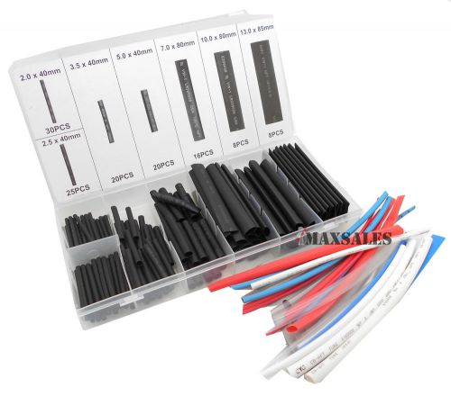 127pc heat shrink wire wrap cable sleeving tubing &amp; 24pc color heat shrink