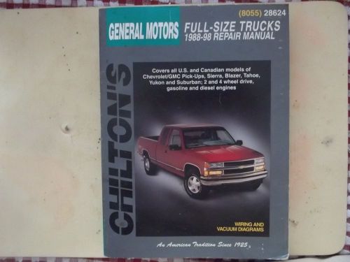 Chilton&#039;s full size trucks 1988-98 repair manual wiring and vacuum diagrams